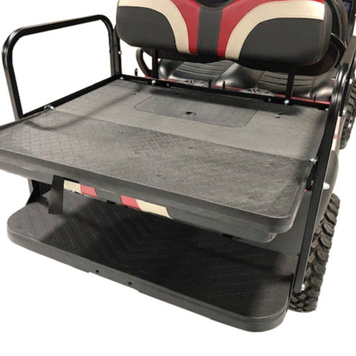 EZ-GO Golf Cart Rear Back Flip Folding Seat Kit Black GTW MACH3