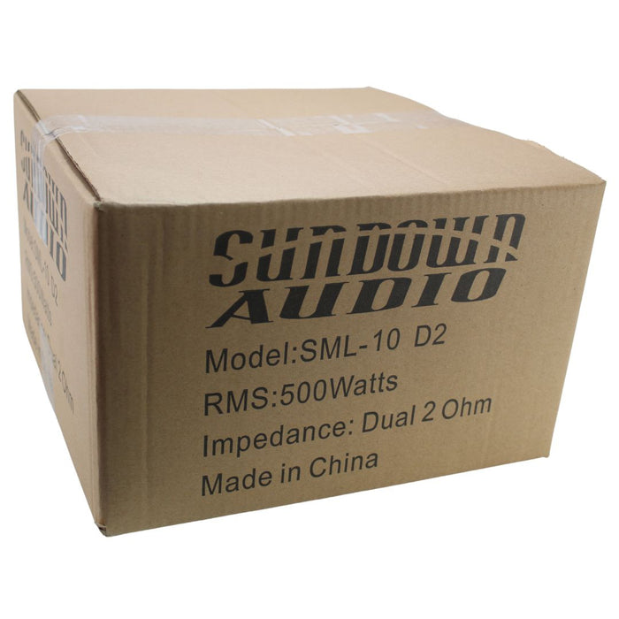 Sundown Audio SML 10" 500W RMS Dual 2 Ohm Subwoofer SML-10-D2