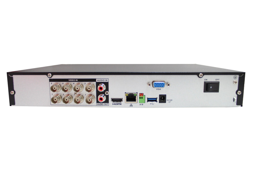 8 Channel Penta-brid XVR 4K DVR Recorder CCTV OEM Dahua w/ 4 TB SATA Hard Drive