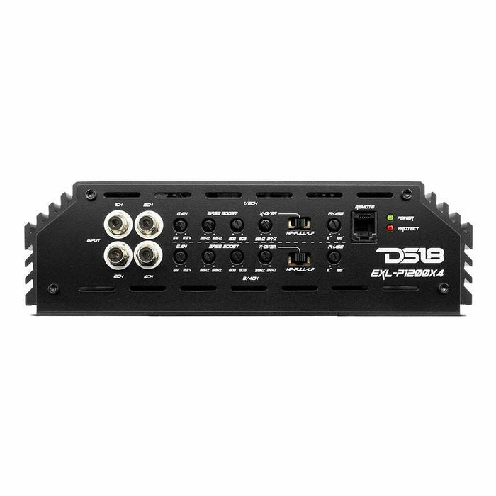 DS18 4 Channel Korean Amplifier Class AB Full Range w/ Bass Knob EXL-P1200X4