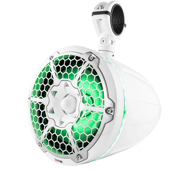 NXL-10TPNEO White 10" 1800W Tower Speakers Waterproof LED RGB Neodymium