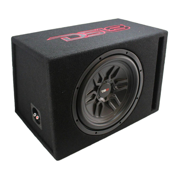 DS18 LSE-112A 12" 500W 4 Ohm Loaded Ported Enclosure w/ Amplifier and Amp kit
