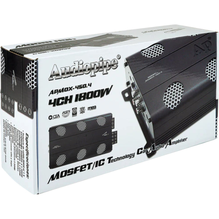 Audiopipe 450 Watts 4 Channel Full Range class D Mini Amplifier APMOX-450-4
