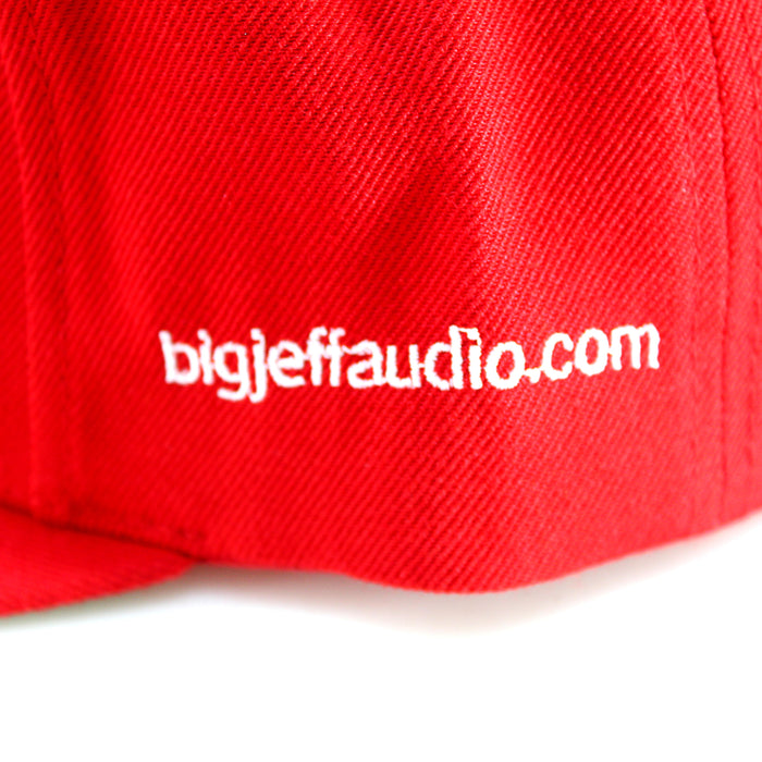 Official Team Big Jeff Audio Hair Tricks Snapback Hat Red