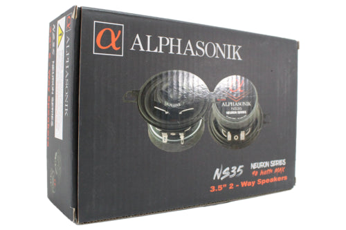 Pair of Alphasonik Car Audio 3.5? 2 Way Speakers 90W 3 Ohm NS35