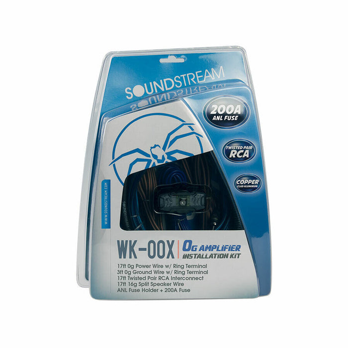 Soundstream WK-00X 0 Gauge Amplifier Installation Kit w/ 200A ANL Fuse
