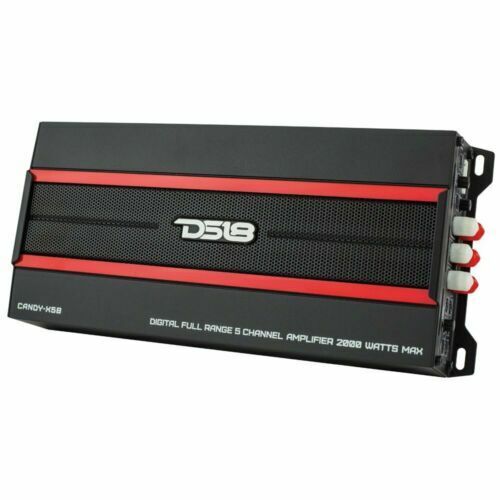 DS18 Car Audio 5 Channel Amplifier 2000 Watt Max Compact CANDY-X5B