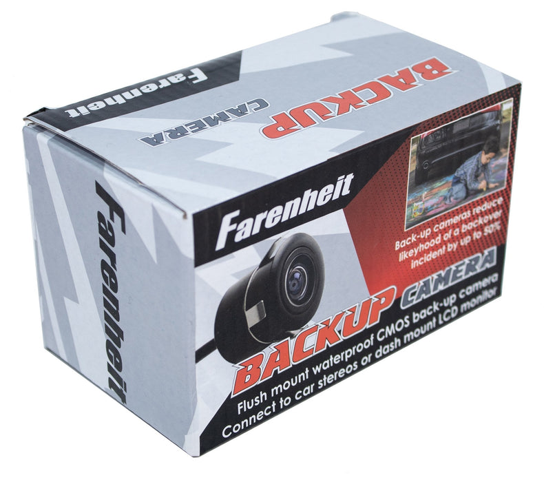 Power Acoustik Waterproof Rearview 720P Back Up Camera Flush Mount IP65 BUC-1