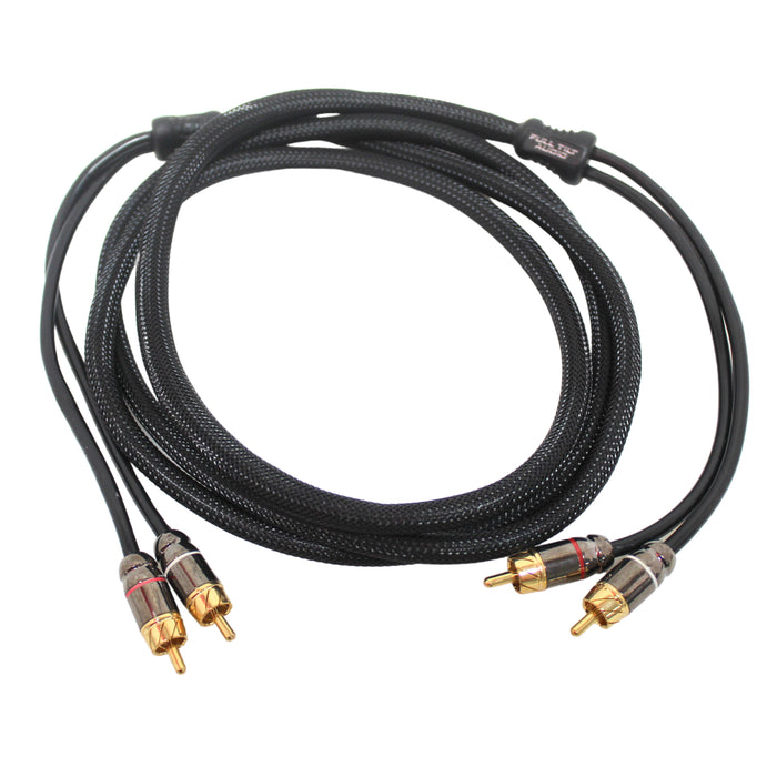 Full Tilt Audio HQ Series 6FT RCA Gold Plated Tip 2 Channel Cable FT-RCA6.0-HQ