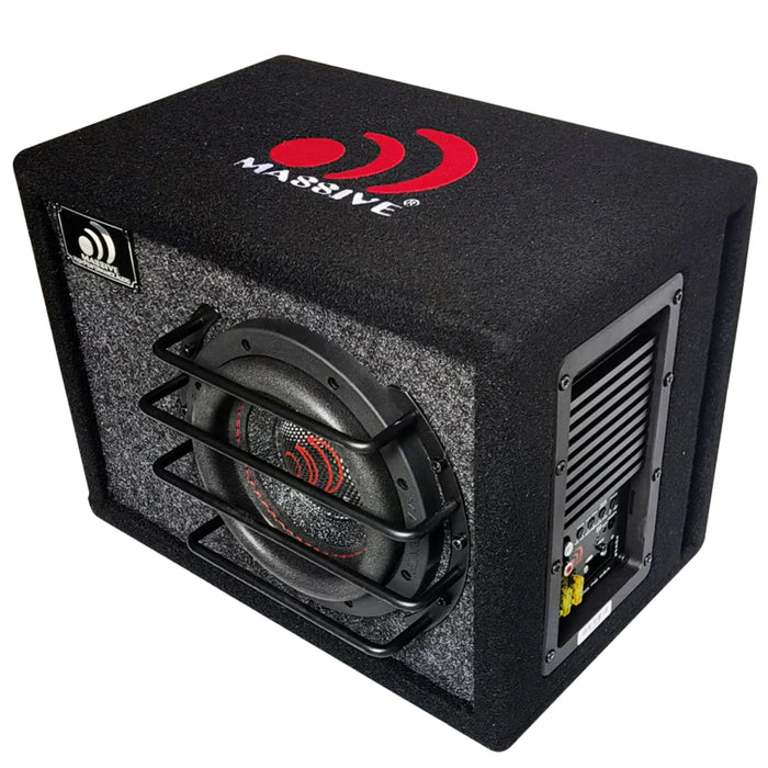 Massive Audio BAS6 6.5" Powered 250W RMS Subwoofer Loaded in Ported Enclosure