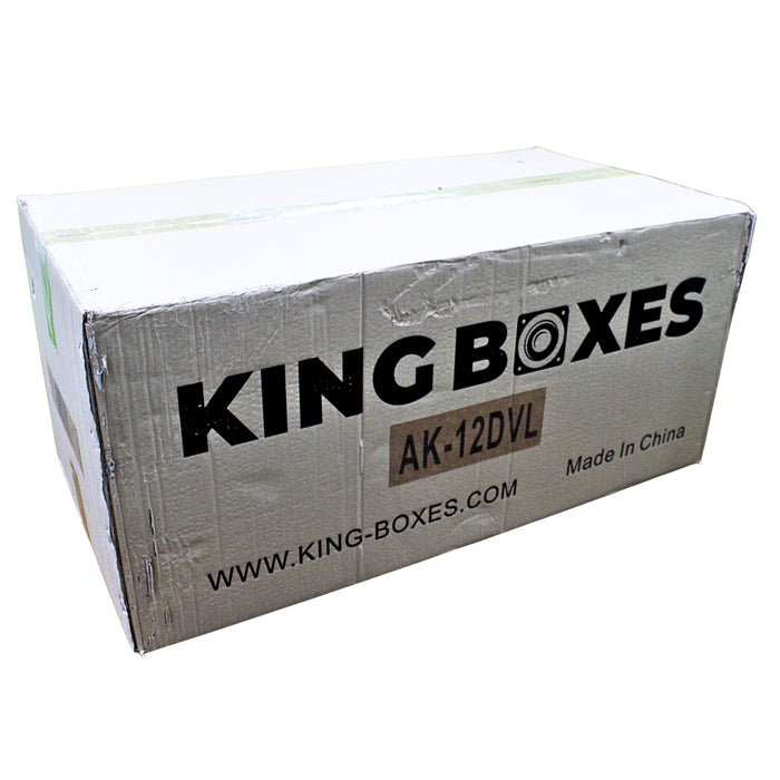 King Boxes 12" Dual Vented Divided Sprayed Universal Subwoofer Box AK-12DVL
