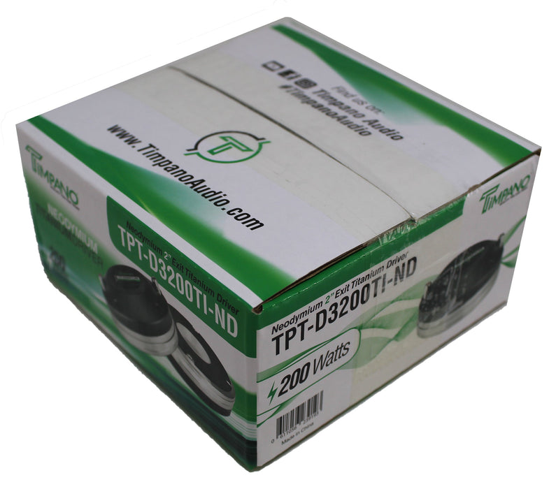 Timpano 3 Inch 200W 8 Ohms Neodymium Titanium Compression Driver TPT-D3200TI-ND