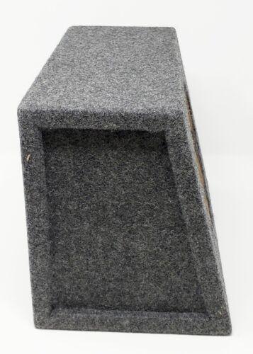 Pair of Slanted Carpeted Speaker Sealed Box Enclosures Real 5/8 MDF TW6x9