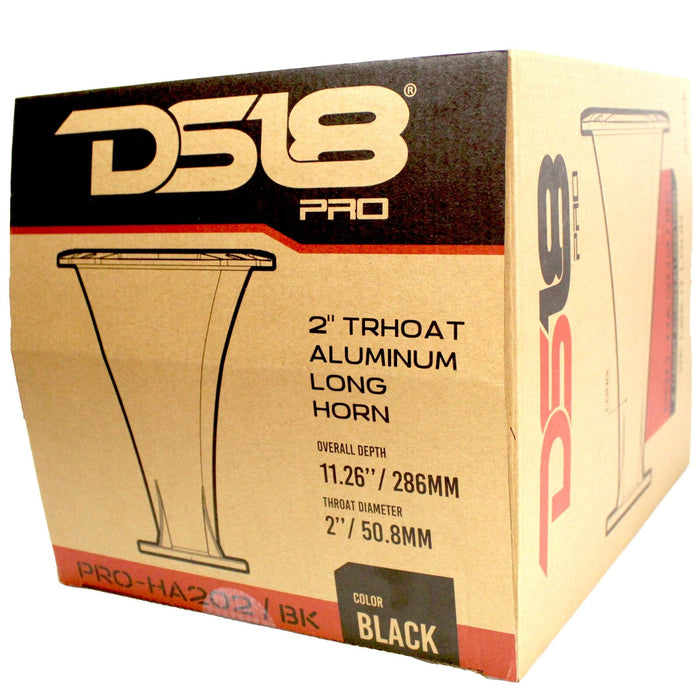 DS18 PRO-HA202/BK 2" Throat Bolt On Universal Black Aluminum Horn