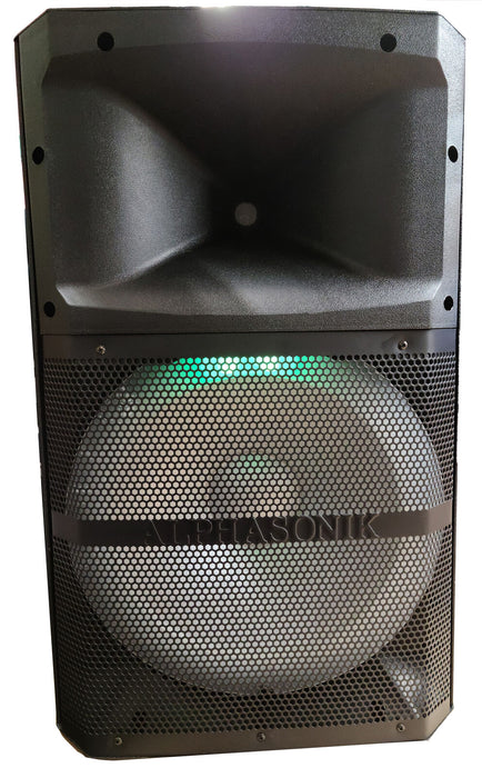 Alphasonik 15" Professional Powered DJ Speaker 1000W Built-in Bluetooth VENUM15