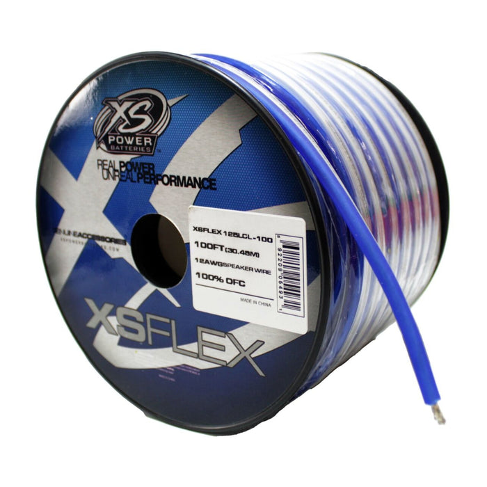XS Power 12 AWG 100% Oxygen Free Copper XS Flex Speaker Wire Blue/White Lot