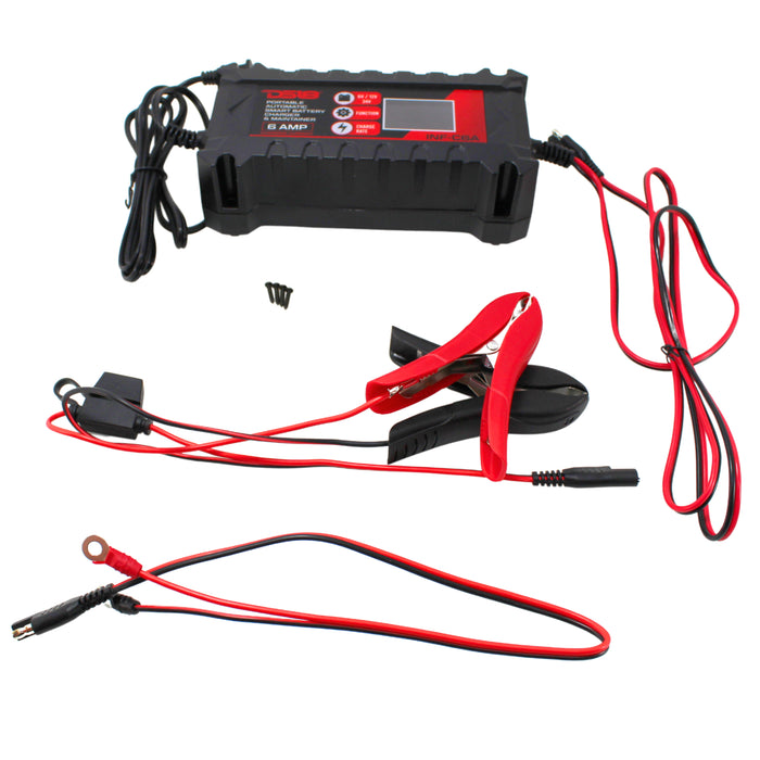 DS18 6 Amp Automatic Smart Lithium AGM Battery Charger and Maintainer INF-C6A
