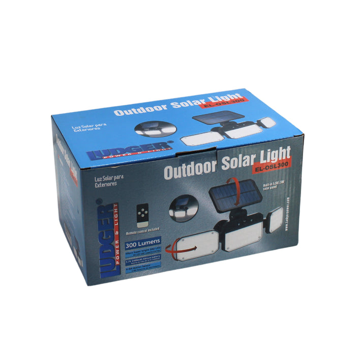 Ludger 300 Lumens Outdoor Solar Powered SMD LED Motion Flood Light EL-OSL300