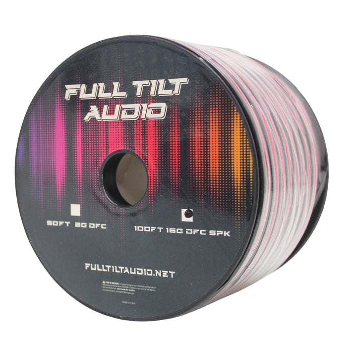 Full Tilt Audio 16GA Tinned Oxygen Free Copper Speaker Wire Red/Black Lot