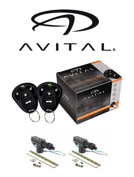 Avital 1 Way Security and Keyless Entry System + 2 Door Locks AV-3100L