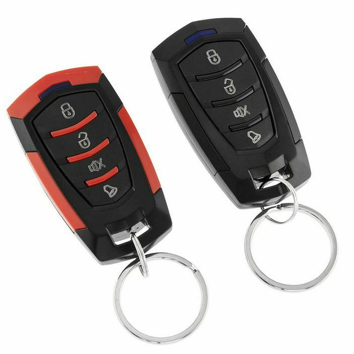 Keyless Entry Car Alarm Security System w/ 2 Remote Controls & 4 Door Locks DS18
