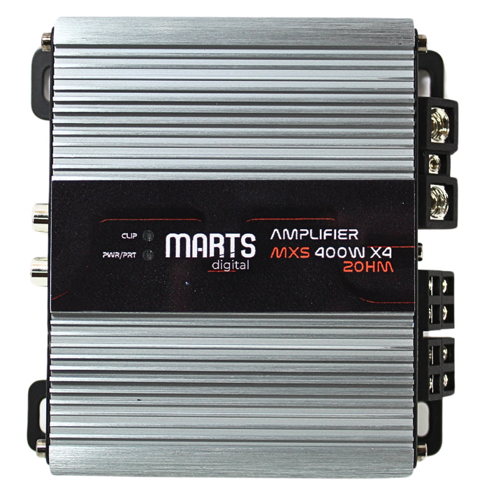 Marts Digital MXS Series 4 Channel 400W Full Range 2 Ohm Amp MXS-400x4-2-V2