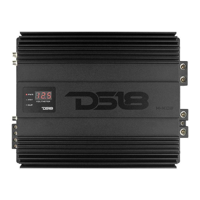 DS18 Hooligan Monoblock 3000W Amplifier w/ Voltmeter and Clip Indicator H-KO3