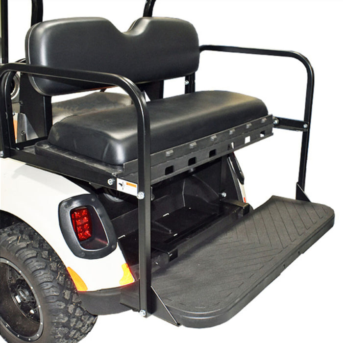 GTW MACH3 Rear Flip Seat Kit for Club Car Golf Carts - Black