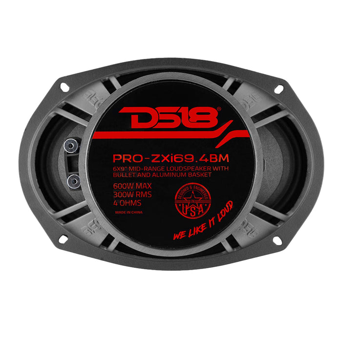 DS18 Car Audio 6x9 Motorcycle Midrange Loudspeaker 600W 4Ohm PRO-ZXI694BM