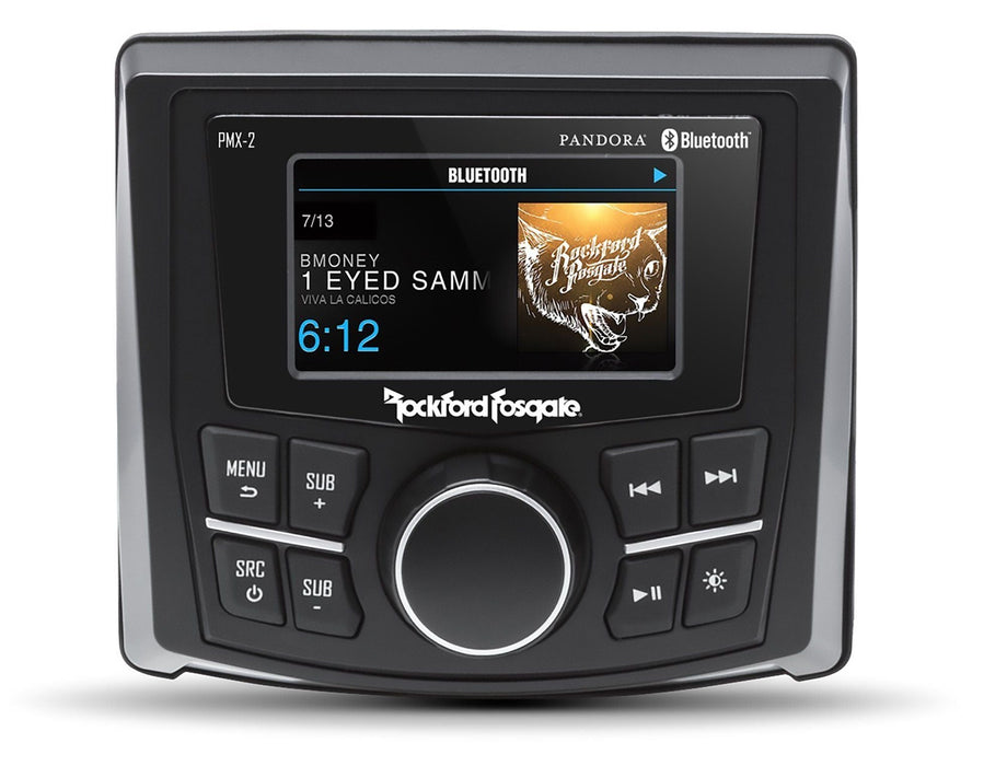 Rockford Fosgate Punch Marine Bluetooth Pandora iPhone 2.7" Media Receiver PMX-2