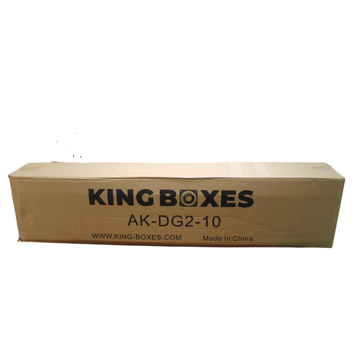 King Boxes 10" Dual Upfire Sealed Speaker Box for '02-'18 Ram Quad Cab AK-DG2-10