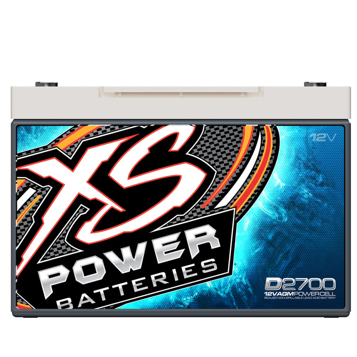 XS Power 12V Compact Pro Car Audio Starting Battery AGM 113 Amp Hours D2700