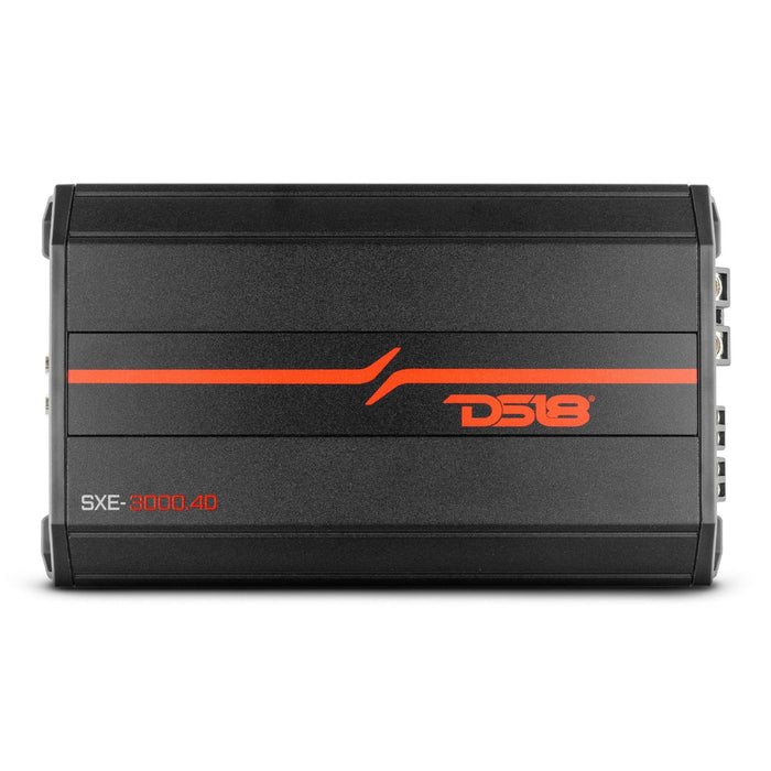 DS18 Car Audio Full Range 4 Channel 3000W Amplifier Class D Black SXE-3000.4D-BK