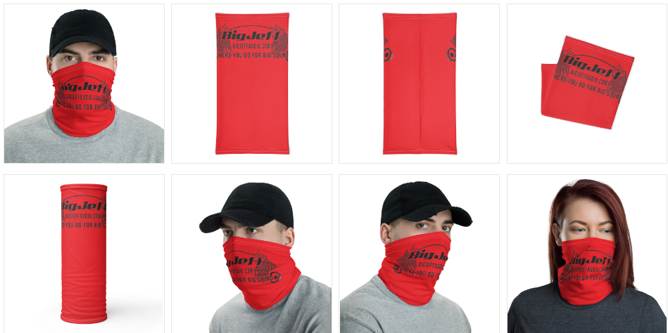 Red Big Jeff Breathable Lightweight Polyester One size fits all Facemask