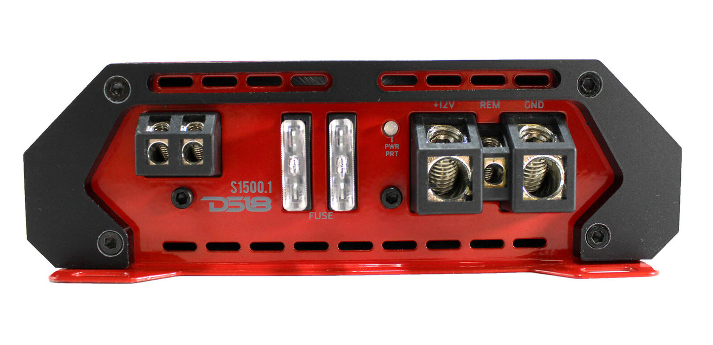 DS18 LSE-212A 12" 1000W 4 Ohm Dual Loaded Ported Enclosure w/ Amplifier/Amp kit