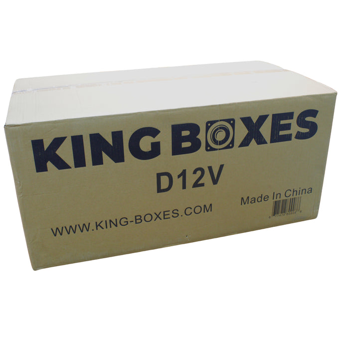 King Boxes 12" Dual Vented Carpeted Universal Subwoofer Box D12V