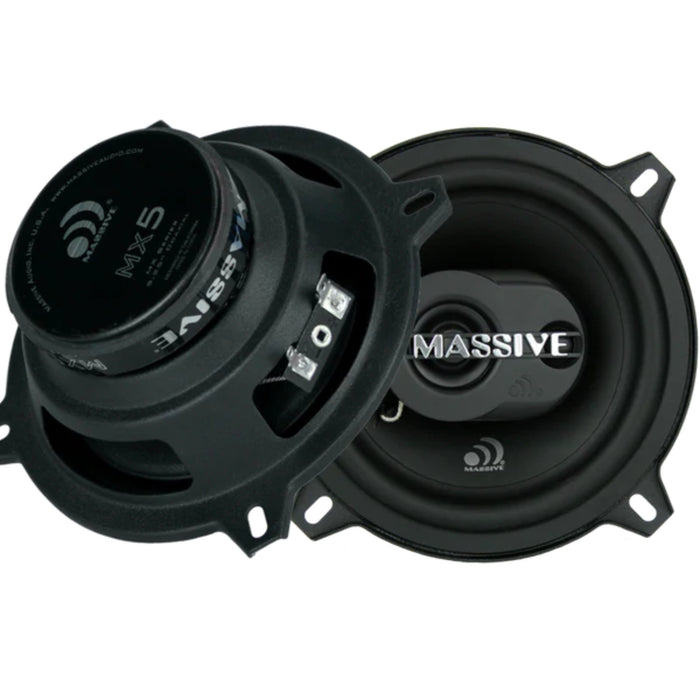 Massive Audio Pair of 5.25" MX Series Coaxial 180W Max 4 Ohm Speakers MX5-V2