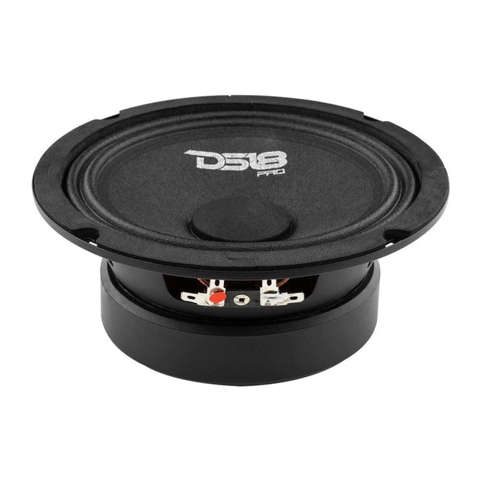 4x DS18 6.5" Mid Range Loudspeaker PRO-GM6 & EXL-P800X4 Power 4CH Amplifier