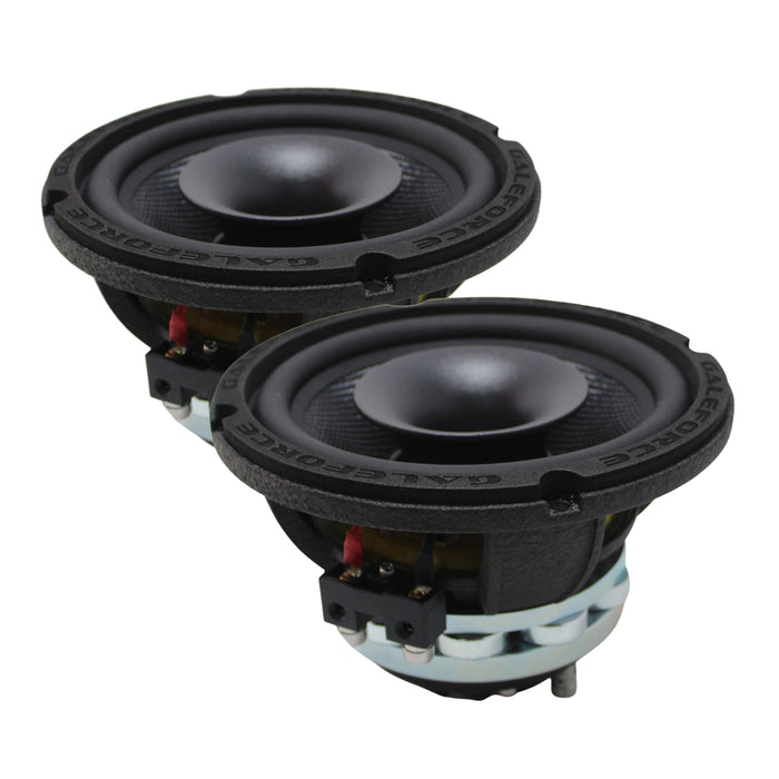 GaleForce Audio 2x F-3 8" Hybrid Speakers with DS18 Marine 4 Channel NVY Amp
