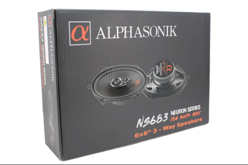 Alphasonik Neuron Series 6" x 8" 360 Watts 3 Ohm 3-Way Speakers NS683
