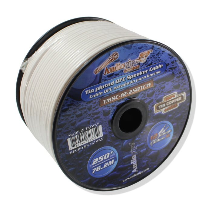 Audiopipe 12GA Stranded OFC Tinned Copper Marine Power/Ground Wire White Lot