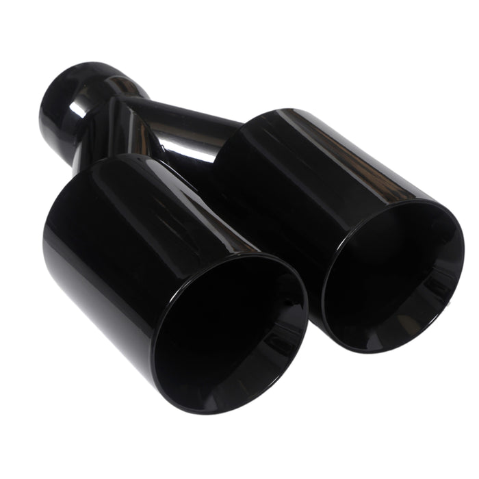 Mach-Speed Universal Exhaust Tip Straight Cut Double Wall Gloss Black ET-0251GB