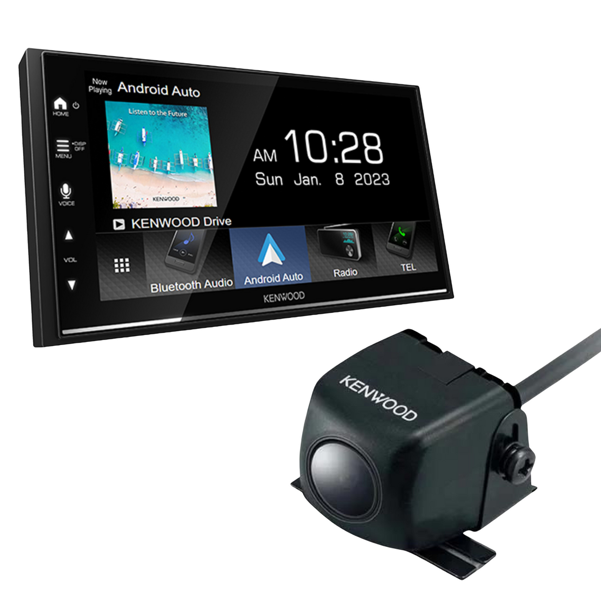 Kenwood CarPlay/Android Auto Receiver DMX8709S Plus Kenwood RearView