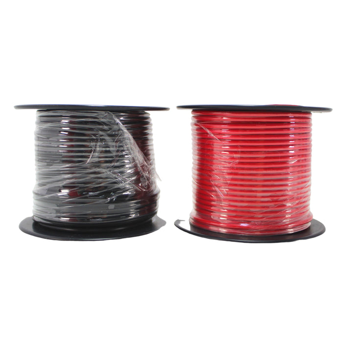 Audiopipe 2 Pack of 16 Gauge 100 ft Spools of CCA Primary Wire Red & Black