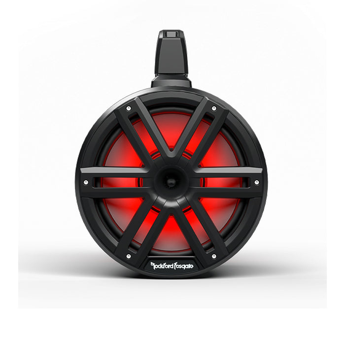 Rockford 10"  Wakeboard Tower Marine Speakers RGB LED 1200W 2Way 4Ohm Horn Loaded