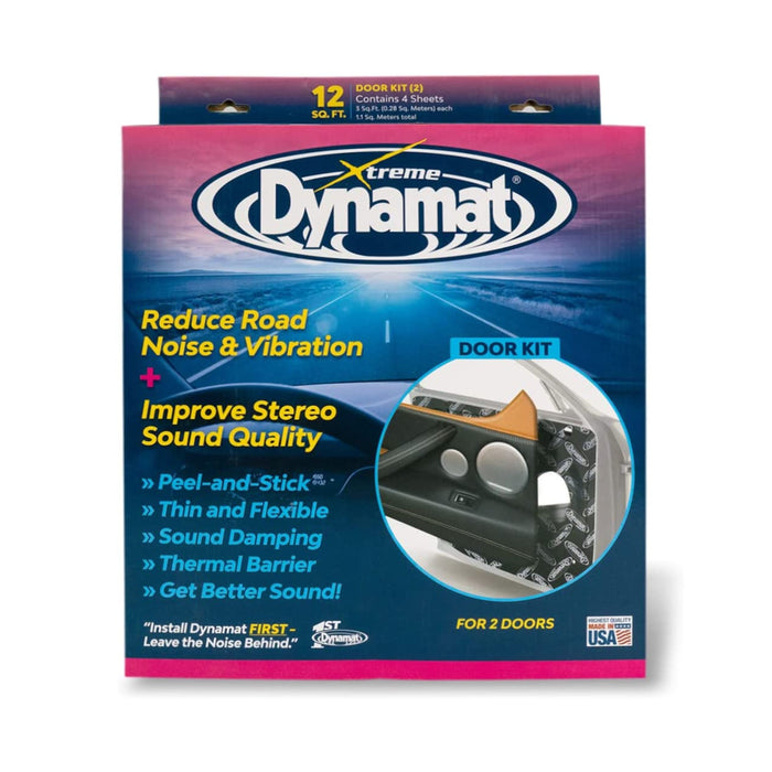 Dynamat Xtreme Car Audio Door Kit Sound Deadening Damping 12x36 Sheets 4 Pack