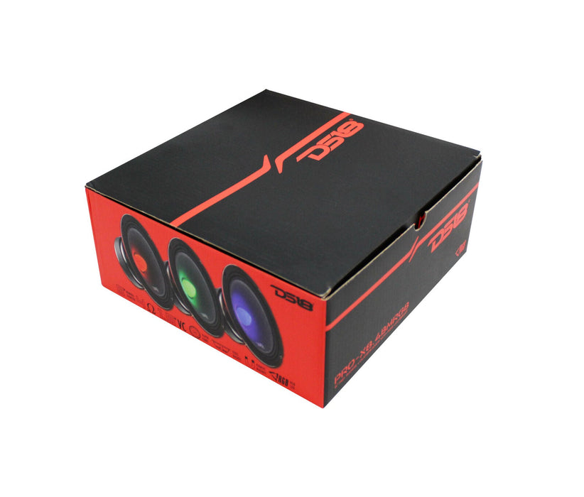 DS18 8" Midrange Speaker 550 Watt 4 Ohm w/ RGB LED Bullet PRO-X8.4BMRGB
