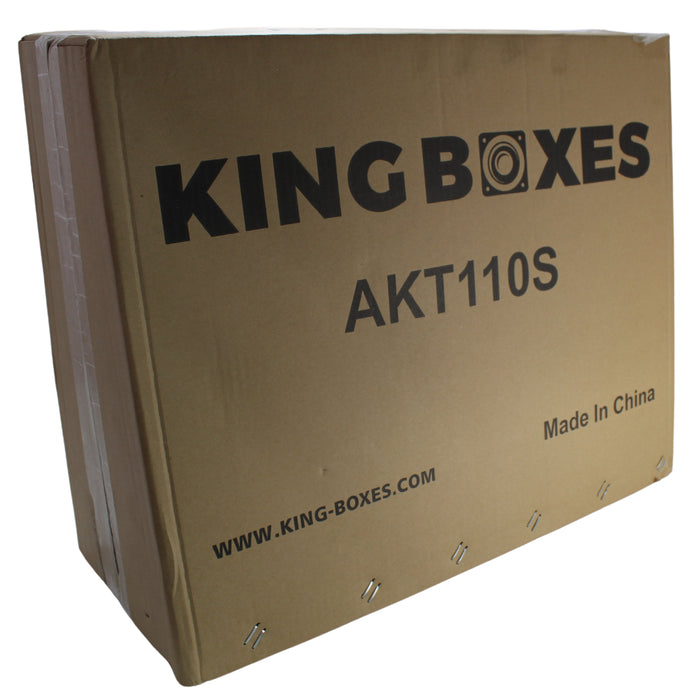 King Boxes 10" Single Sealed Wedge Style Carpeted Truck Subwoofer Enclosure