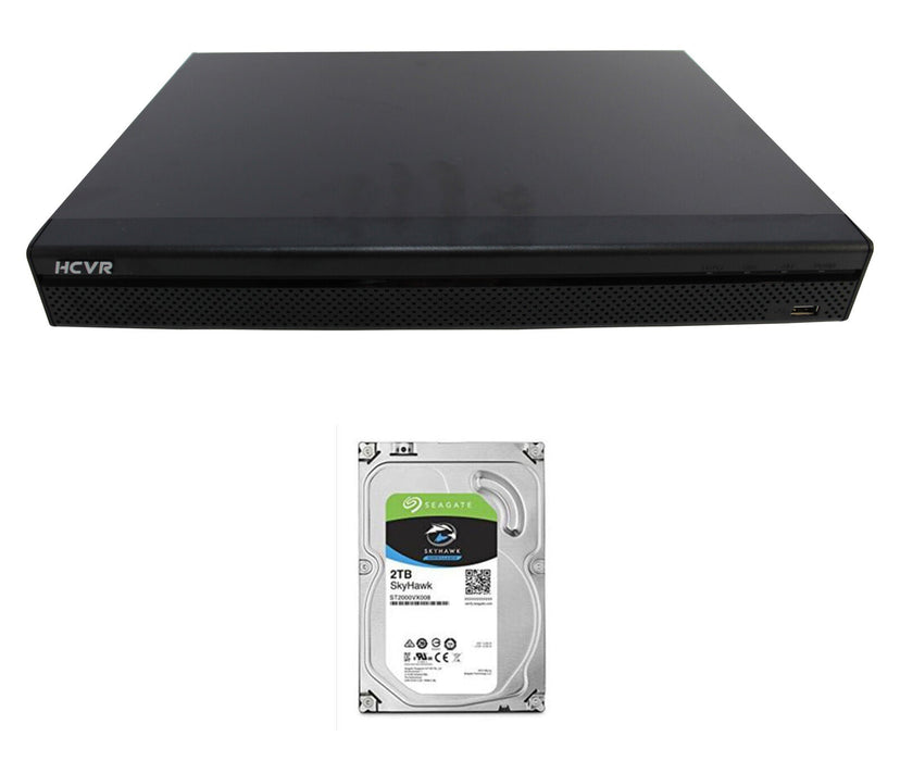 16+8 Ch 4MP DVR Security Recorder HVR702AN-16-4M w/ 2 TB SATA Hard Drive