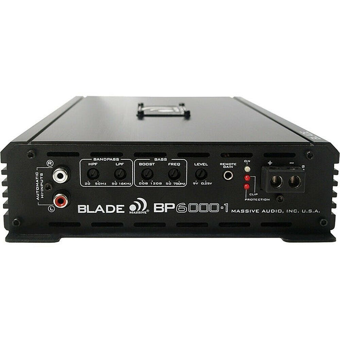 Massive Audio Blade Series BP6000.1 Monoblock 6000 Watt Full Range Amplifier